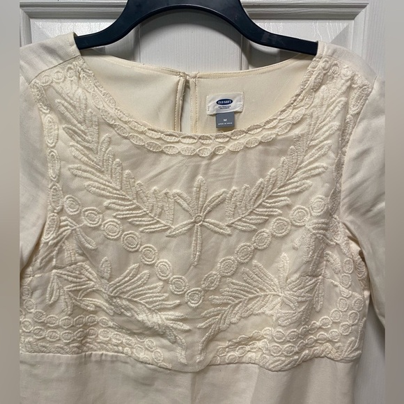 Old Navy Women's White Cotton Round Neck Half Sleeve Knee Length Dress Size
M - Picture 3 of 11